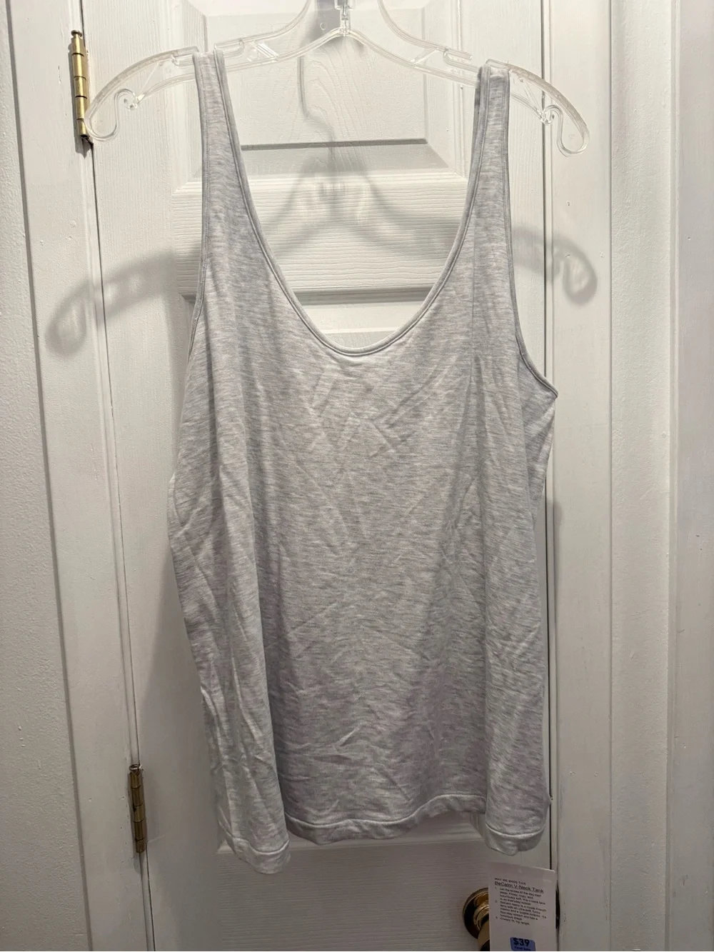 Lululemon BeCalm V-Neck Tank Heathered Grey